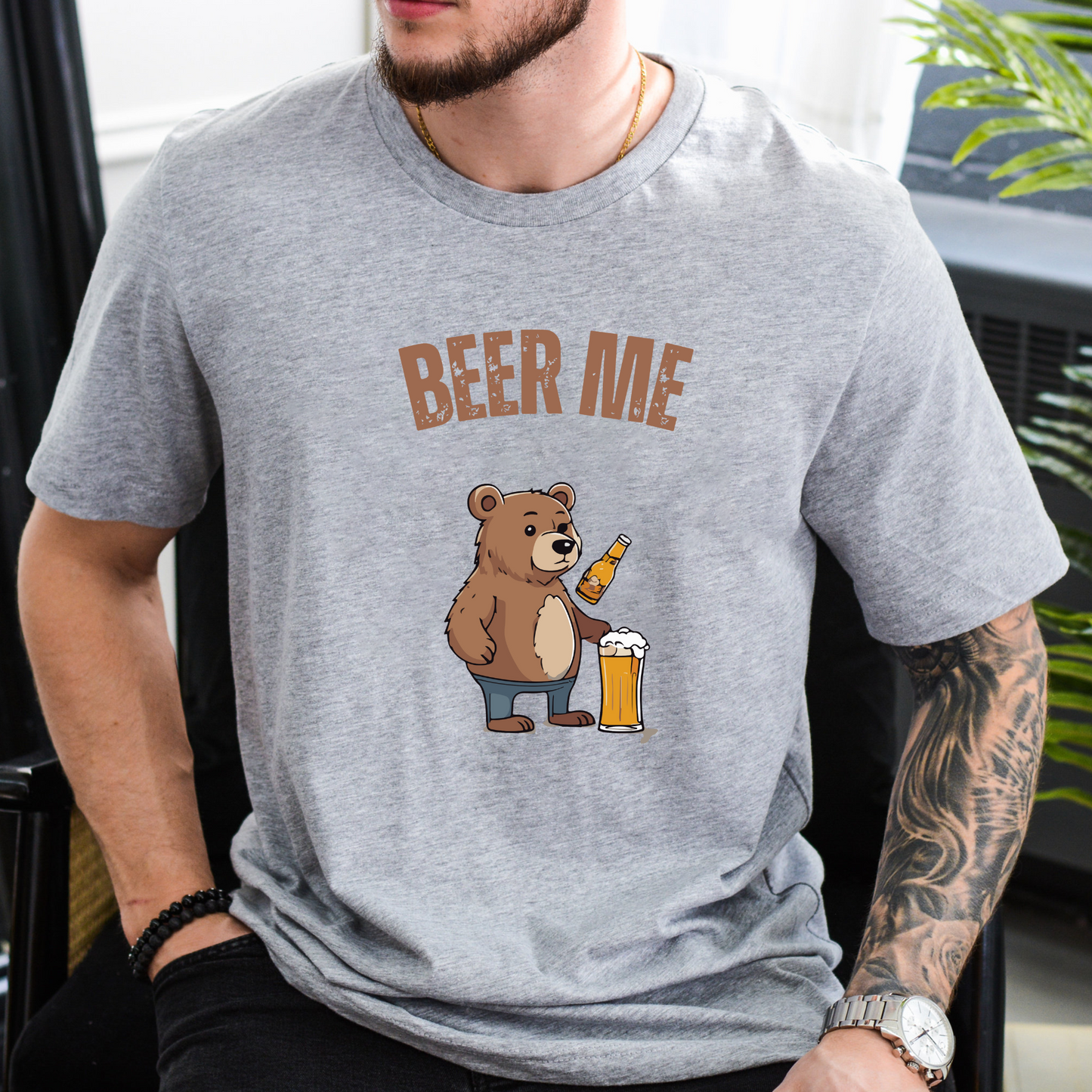 Bear Beer - Lustiges Unisex T-Shirt