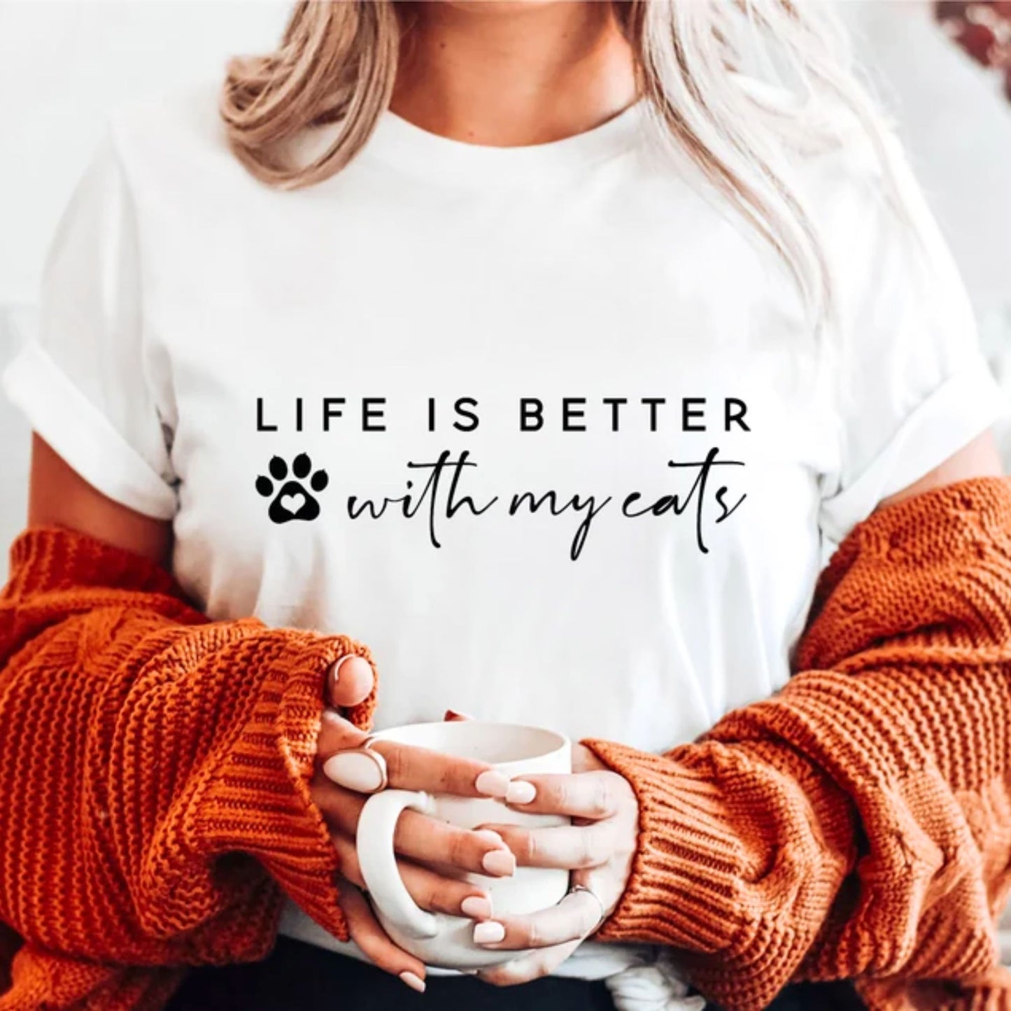 Life Is Better With My Cats Shirt, Gift for Cat Lovers