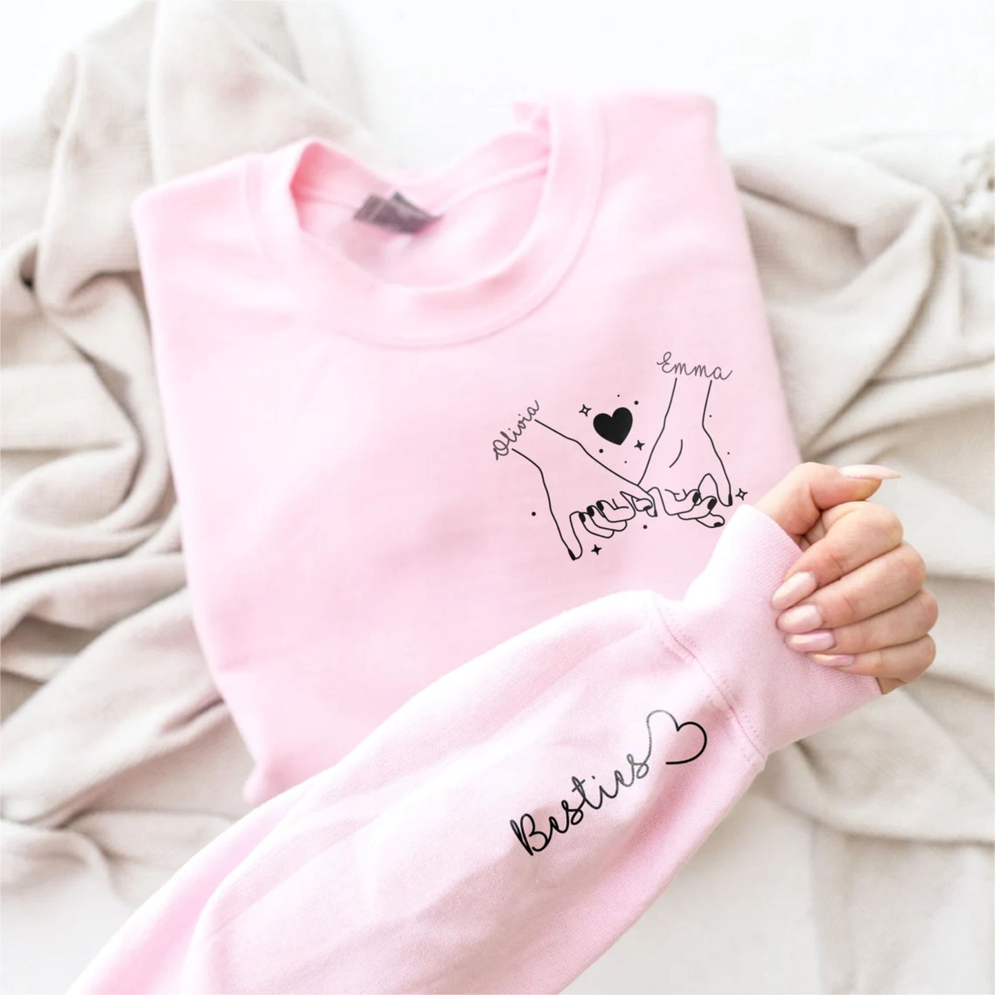 Personalisiertes Besties Sweatshirt – Weihnachtsgeschenk für die Beste Freundin