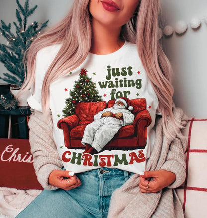 Einfach auf Weihnachten wartendes Sweatshirt, Weihnachtsgeschenk