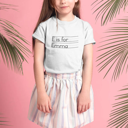 Personalisiertes Alphabet Shirt - Individuelles Schulshirt für Jungen und Mädchen