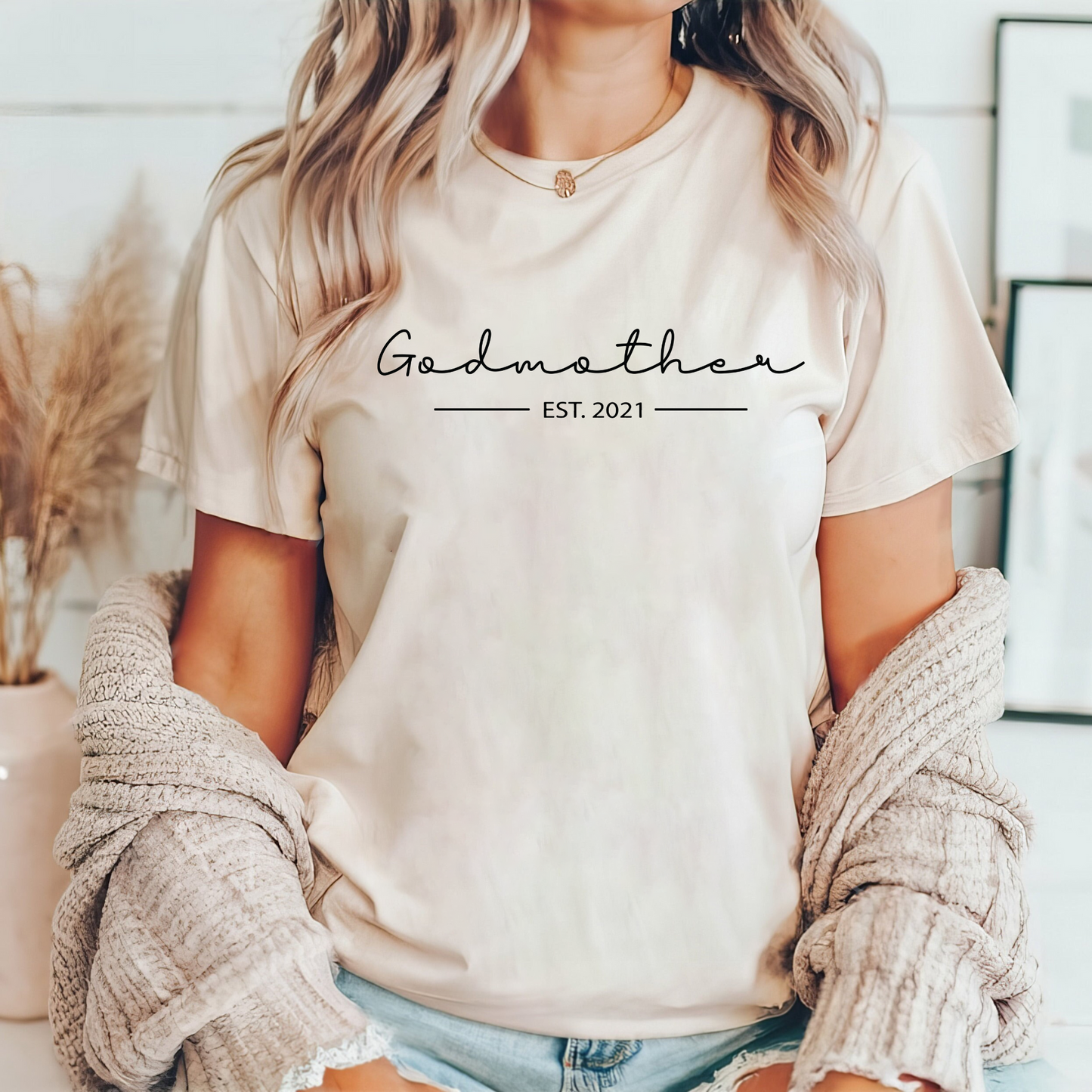 Patentante Liebe Damen-T-Shirt – Individuelles Gedenkjahr