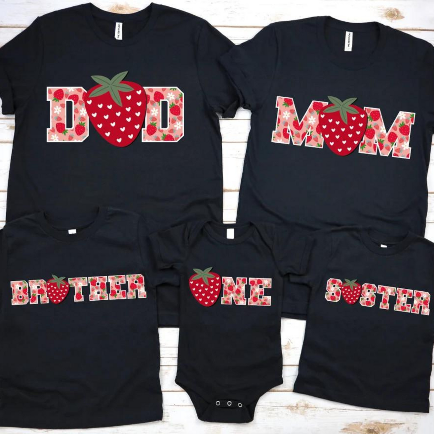 Erdbeer Erstgeburtstag Familien-Abstimmungs T-Shirt - Geburtstagsgeschenk