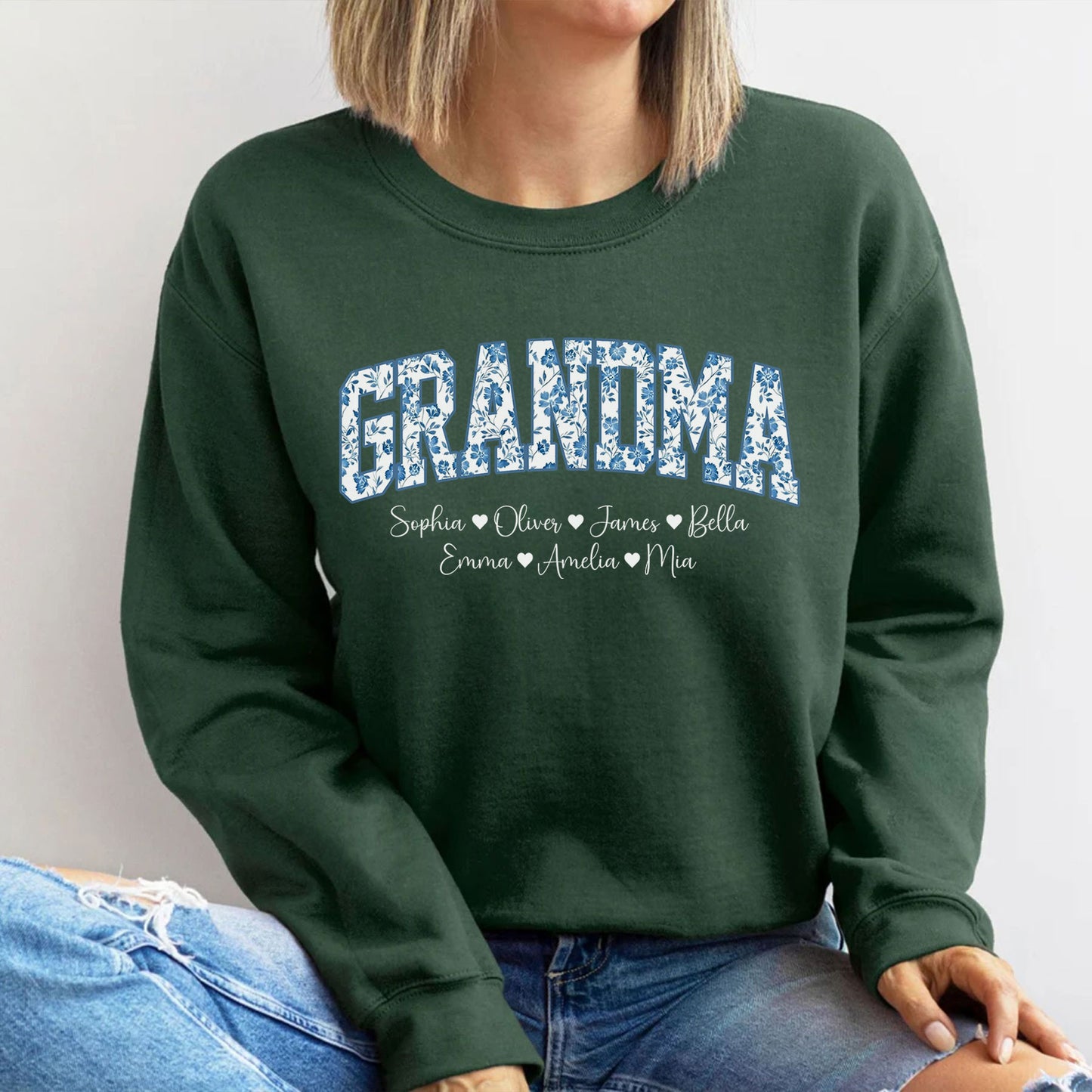 Personalisierter Oma Sweatshirt mit Enkel-Namen – Geschenk für Oma
