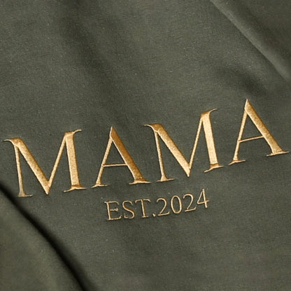 Personalisiertes besticktes Mama Sweatshirt - Geschenk für Mama