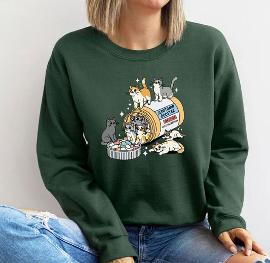 Antidepressivum Katze Sweatshirt - Geschenk für Katzenliebhaber