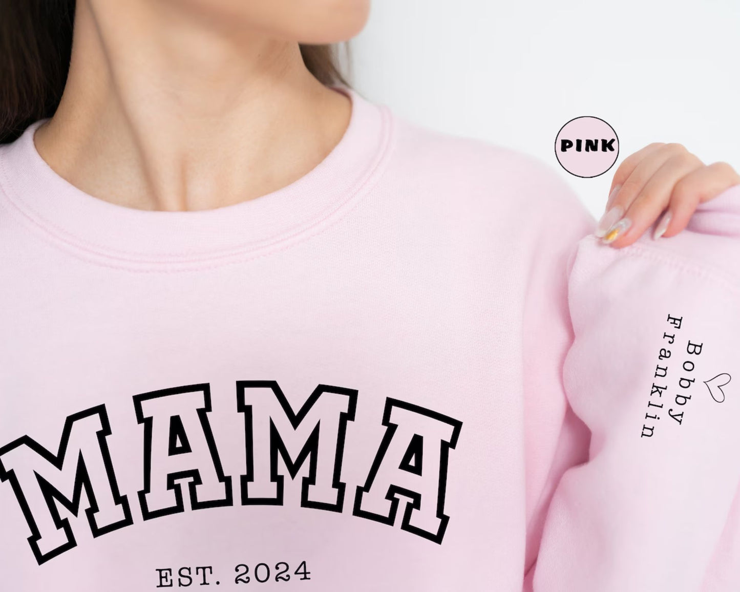 Personalisierter Mama-Hoodie mit Kindernamen und Datum, Geschenk zum Muttertag