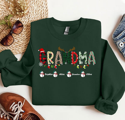 Personalisierter Oma Sweatshirt mit den Namen der Enkel