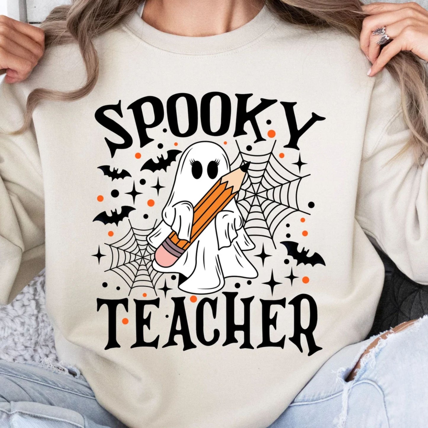 Gruseliges Lehrer Shirt - Geschenk für Lehrer, Halloween Lehrer Sweatshirt