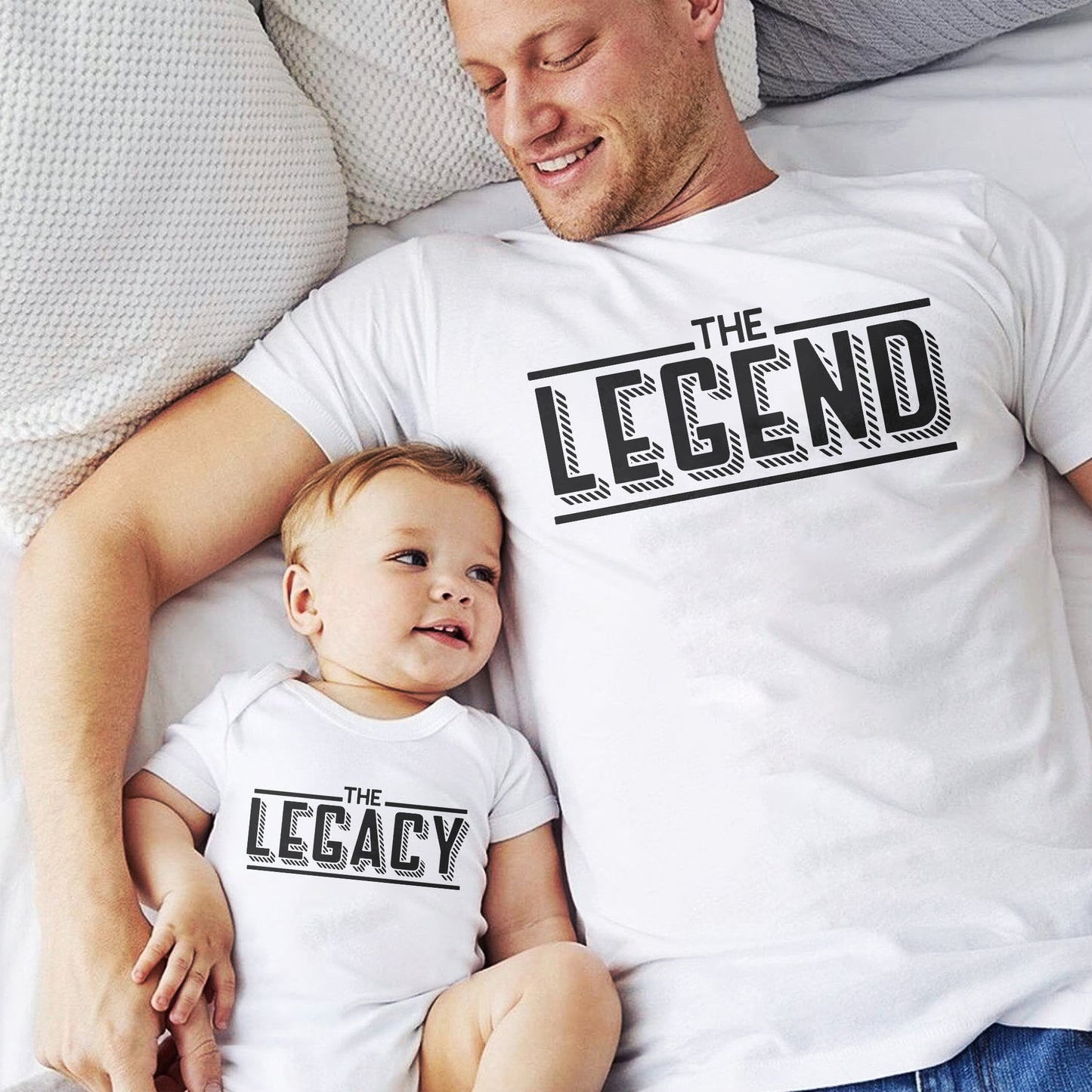 Die Legende - Das Vermächtnis, Vater-und-Sohn Partnerlook Shirt, Vatertagsgeschenk