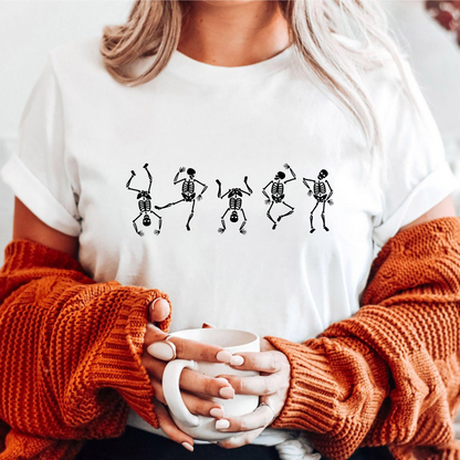 Retro-Halloween-T-Shirt mit tanzendem Skelett - Geschenk für Vintage-Liebhaber