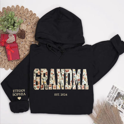 Besticktes Mama-Sweatshirt, Personalisiertes Mama-Sweatshirt mit Namen – Geschenk für Mama