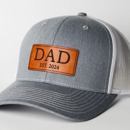 Personalisierte Vater Mütze für jedes Jahr - Echtes Leder - Geschenk für den Vater