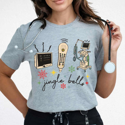 Jingle Bells Krankenschwester Shirt – Weihnachts-Shirt für Krankenschwestern