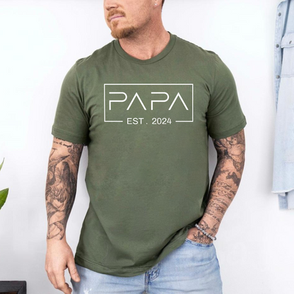 Vaterglück Herren-T-Shirt – Gedenkjahr Design