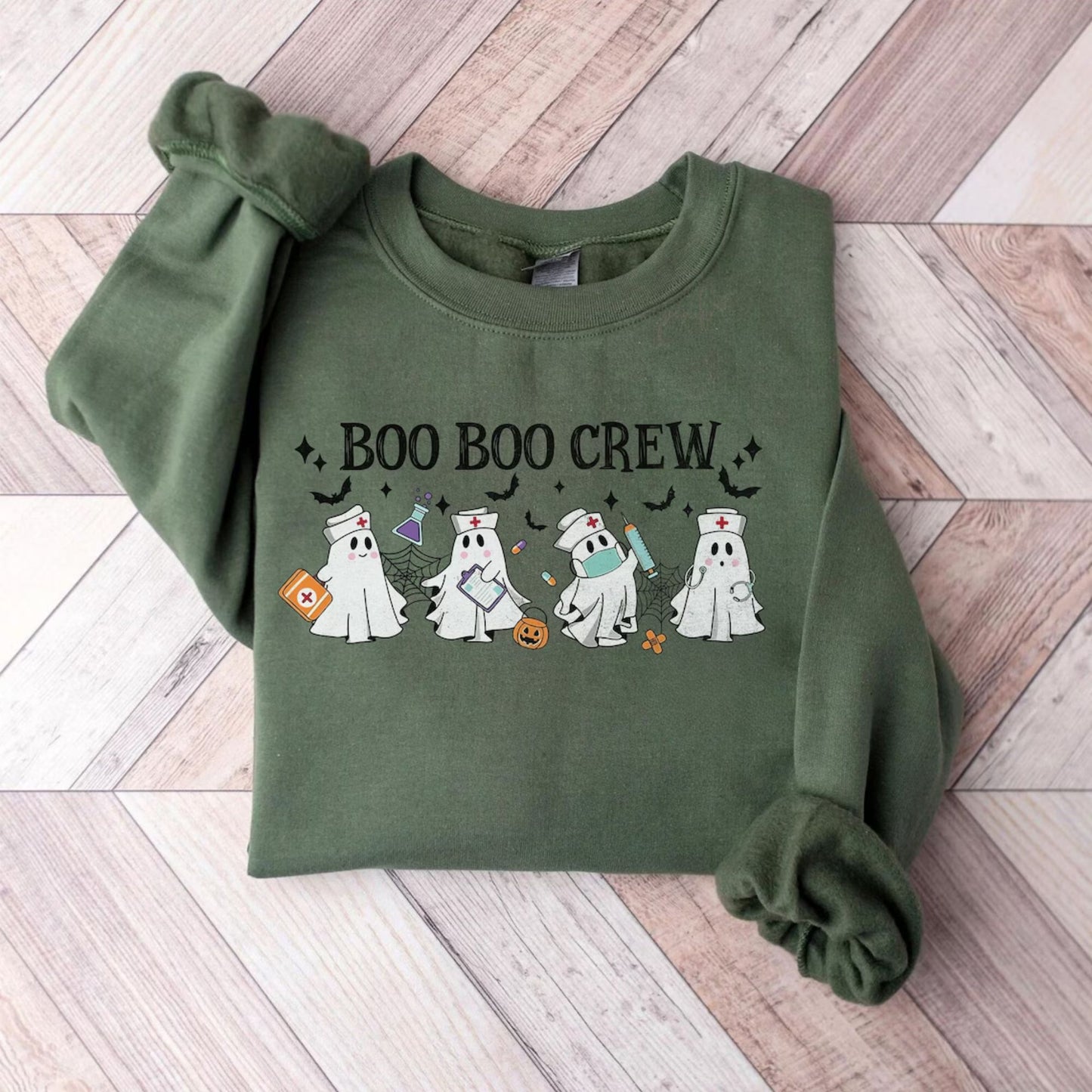 Boo Boo Crew Shirt - Geschenk für Krankenschwester, Lustiges Halloween Krankenschwester Shirt