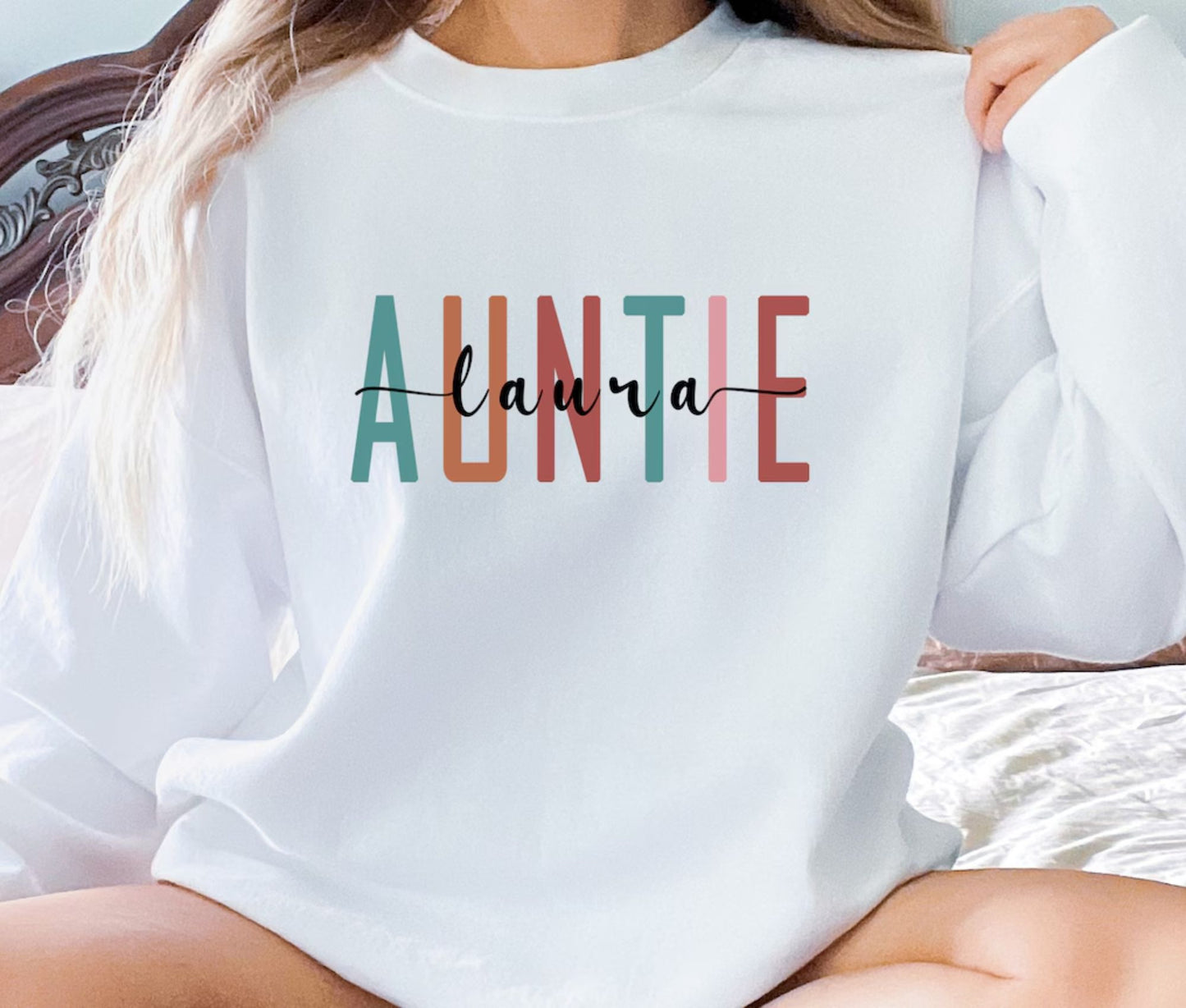 Individuelles Tante-Sweatshirt mit Namen - Geschenk für die Tante