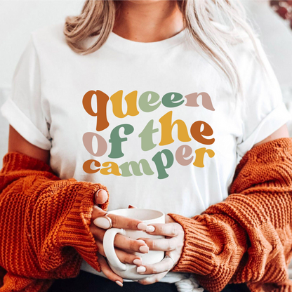 Queen of the Camper Shirt - Geschenk für Campingköniginnen