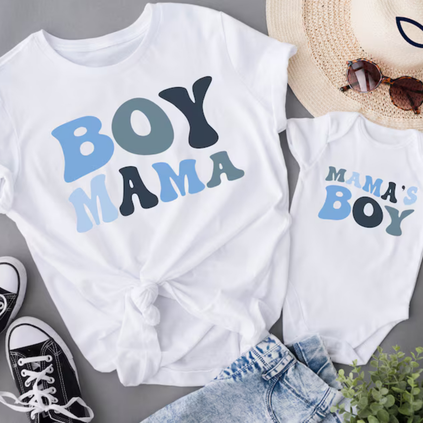 Boy Mama & Mama's Boy Matching Tees,  Mother’s Day Gift Shirts