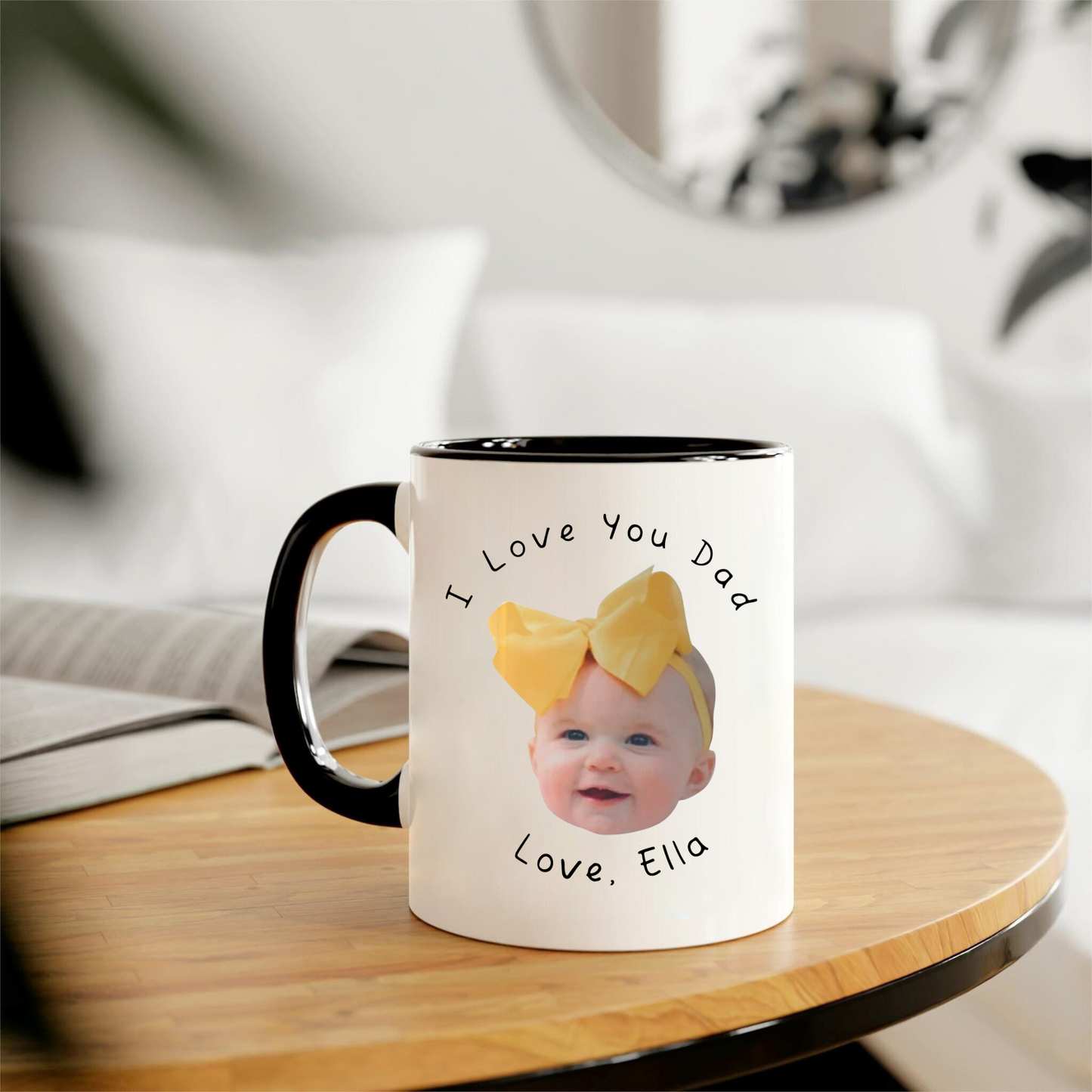 Personalisierte Babyfoto Tasse - Geschenk für Vatertag und Muttertag