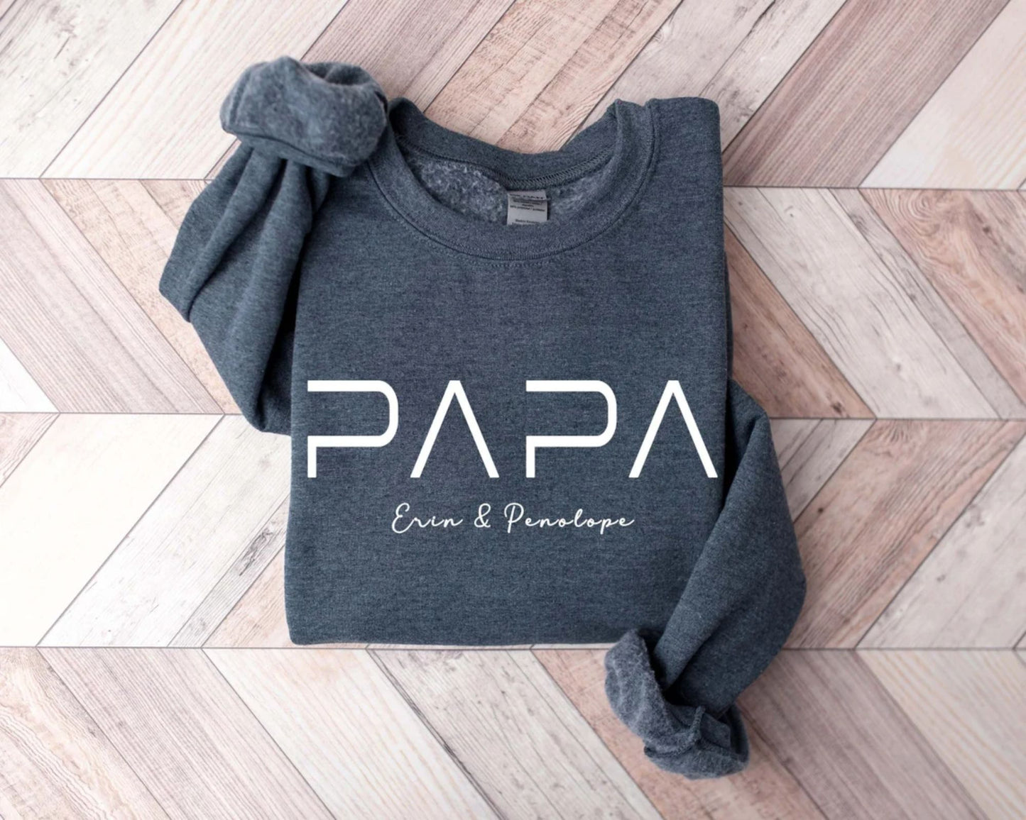 Personalisiertes Papa-Hoodie mit den Namen der Kinder - Geschenk für Papa