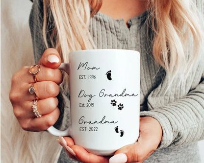 Befördert von Hunde-Großeltern zu Menschen-Großeltern Kaffeetasse - Geschenk für neue Oma und Opa