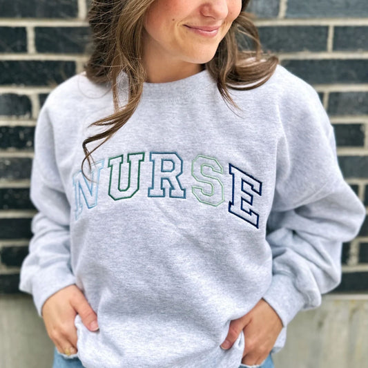 Embroidered Nurse Sweatshirt and Shirt, Nurse Gift