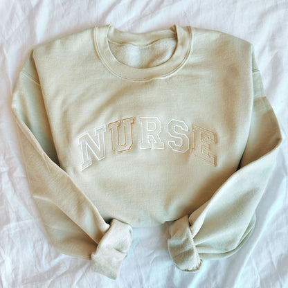 Embroidered NURSE Sweatshirt, Gift for Nurse