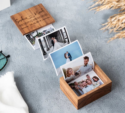 Personalisierte Jubiläums-Holzbox, Hochzeitsgeschenk, Valentinstagsgeschenk