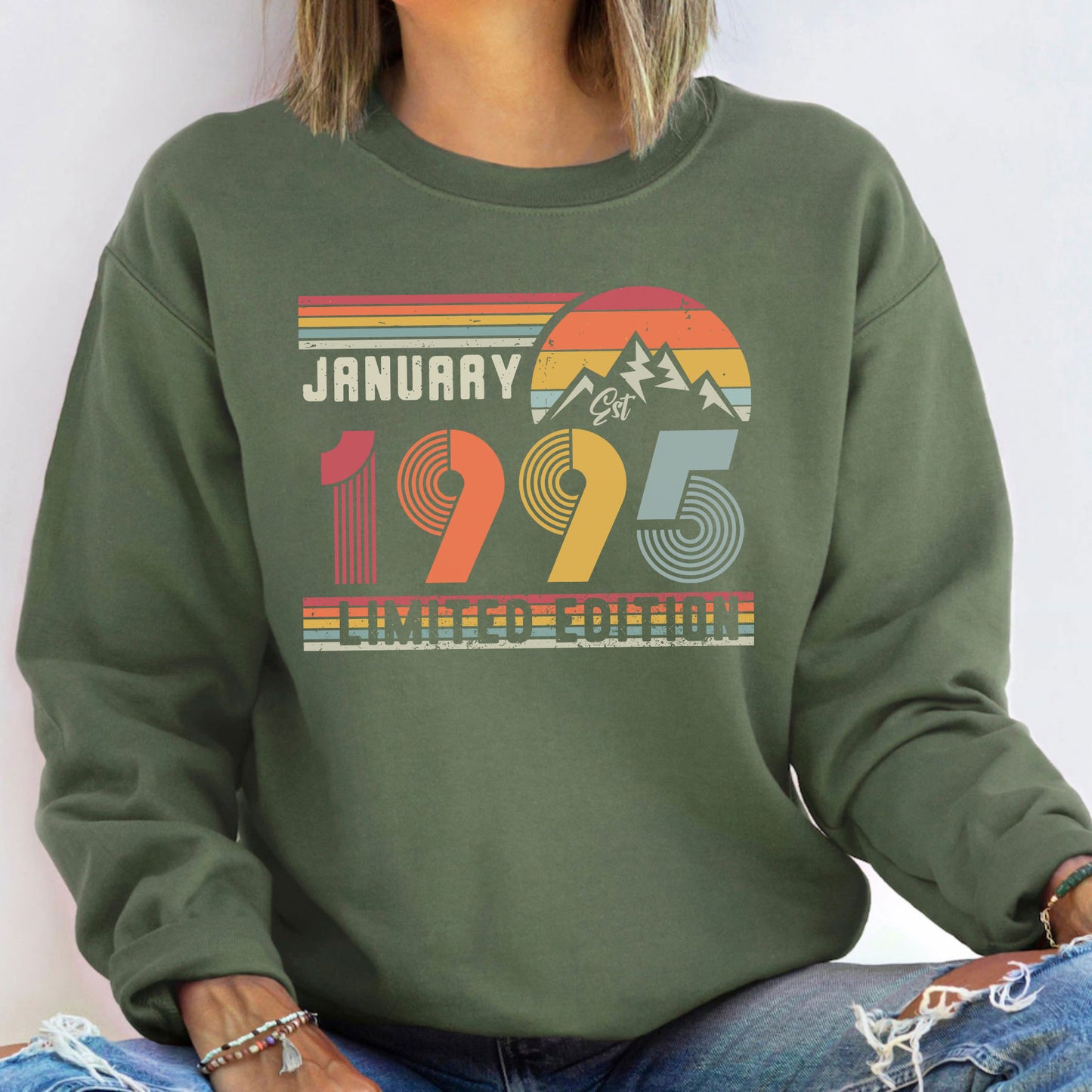Personalisiertes Retro Birthday Sweatshirt – Geschenk für Geburtstag