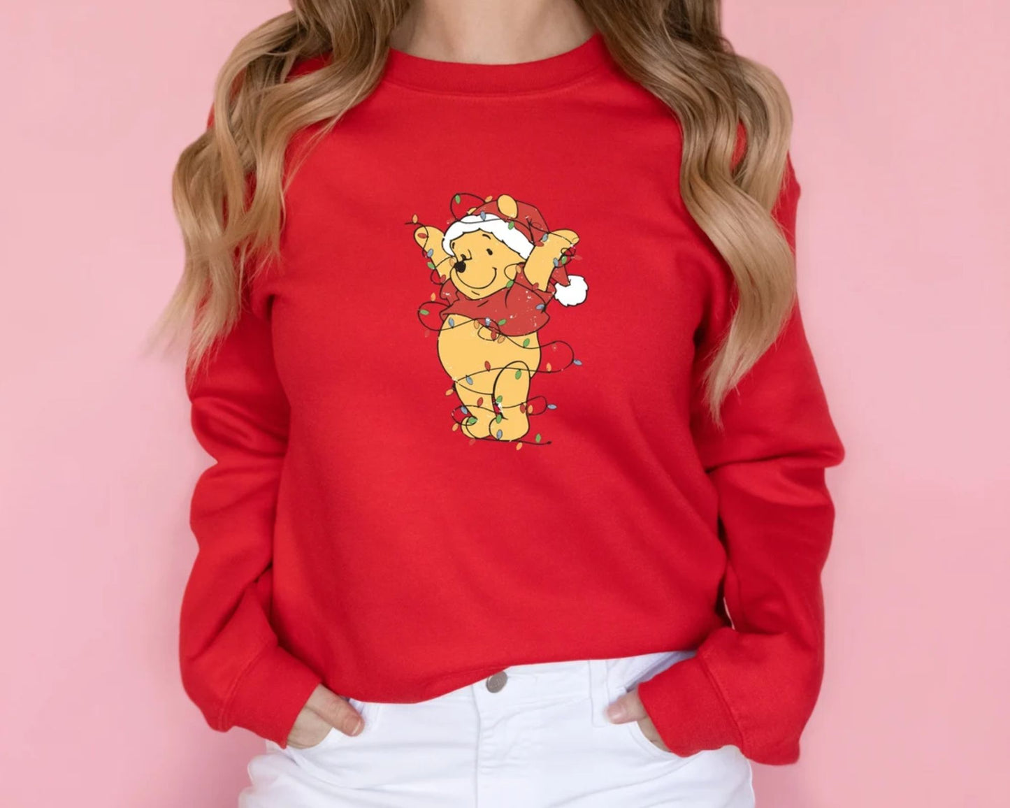 Winnie Puuh Weihnachtslichter Shirt - Weihnachtsgeschenk für Frauen