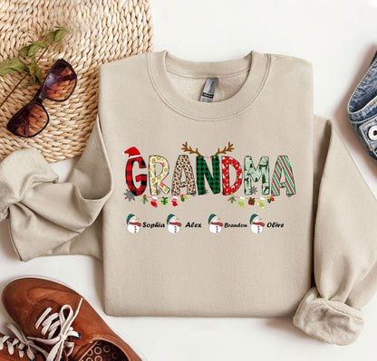 Personalisierter Oma Sweatshirt mit den Namen der Enkel