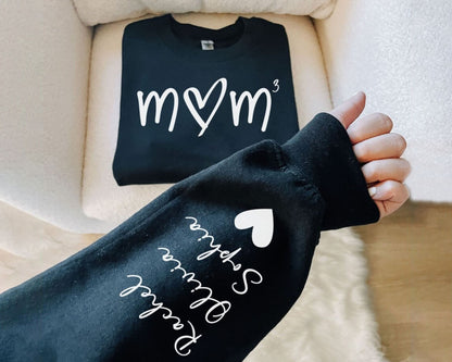 Mama Sweatshirt mit den Namen der Kinder auf dem Ärmel - Personalisiertes Geschenk für Mama