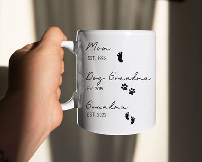 Befördert von Hunde-Großeltern zu Menschen-Großeltern Kaffeetasse - Geschenk für neue Oma und Opa