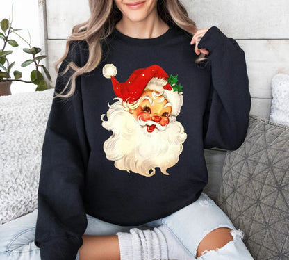 Retro Santa Claus Pullover - Vintage Santa Christmas Sweatshirt