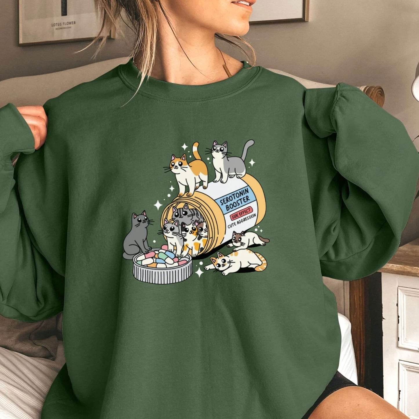 Antidepressivum Katze Sweatshirt - Geschenk für Katzenliebhaber