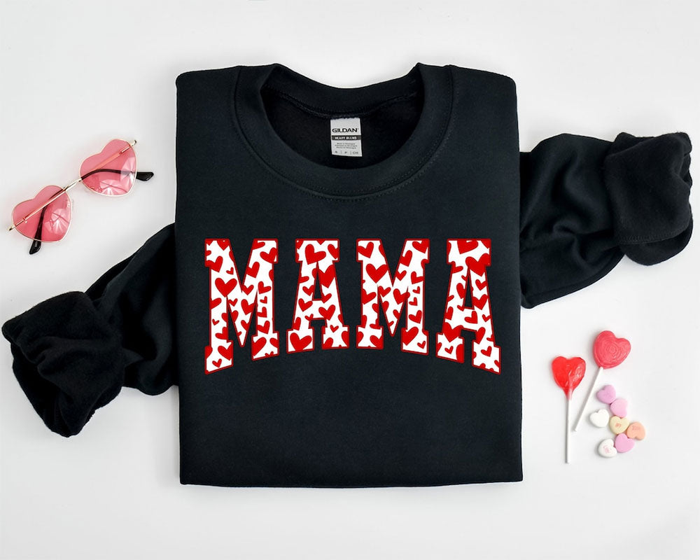 Mama Valentinsherz Valentinstags-Sweatshirt, Valentinstagsgeschenk für Mama