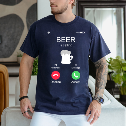 Anruf für Bier - Lustiges T-Shirt für Freizeit und Spaß