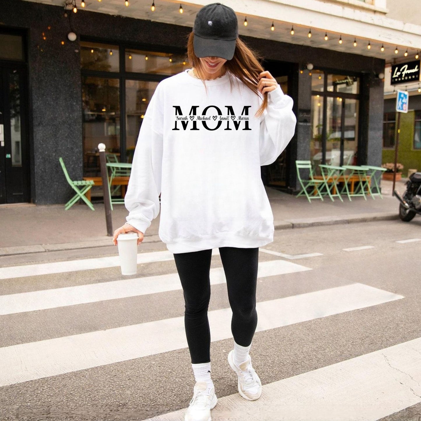 Personalisiertes Mama-Sweatshirt mit Kindernamen, Geschenk zum Muttertag