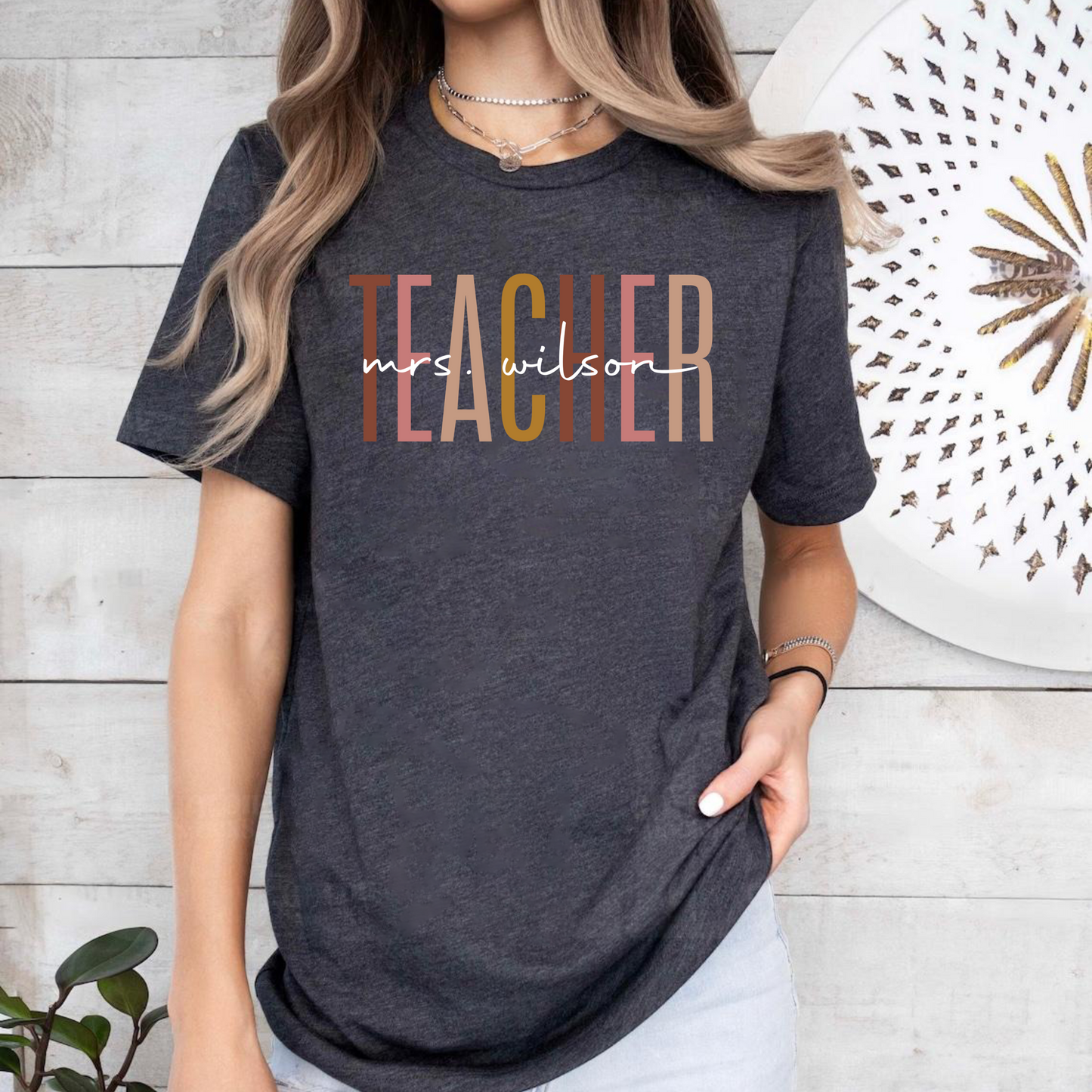Lehrer Dankeschön Shirt - Personalisiertes Geschenk mit individuellem Namensdruck