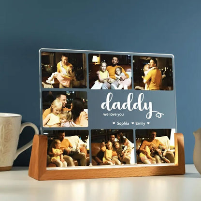 Personalisierte Fotocollage LED Nachtlampe – Geschenk für die Familie