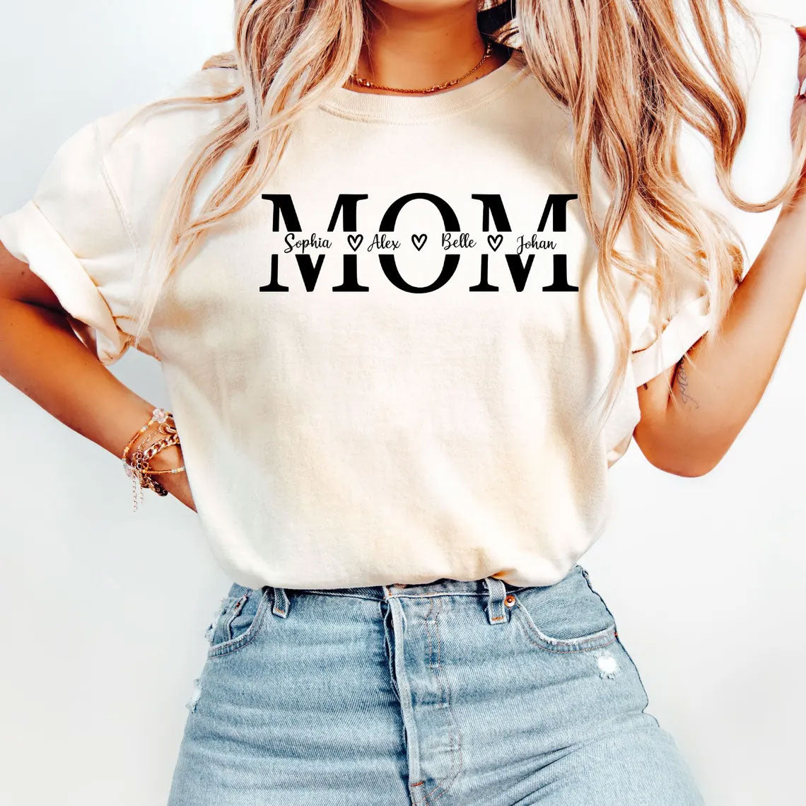 Personalisiertes Mama Shirt mit Kindernamen, Mama Geschenk