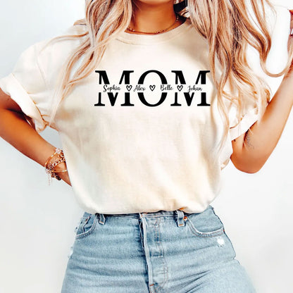 Personalisiertes Mama Shirt mit Kindernamen, Mama Geschenk
