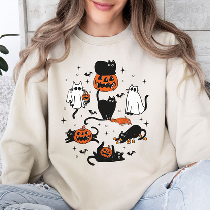 Süße Halloween-Schwarze Katze Boo Geschenk Herbst