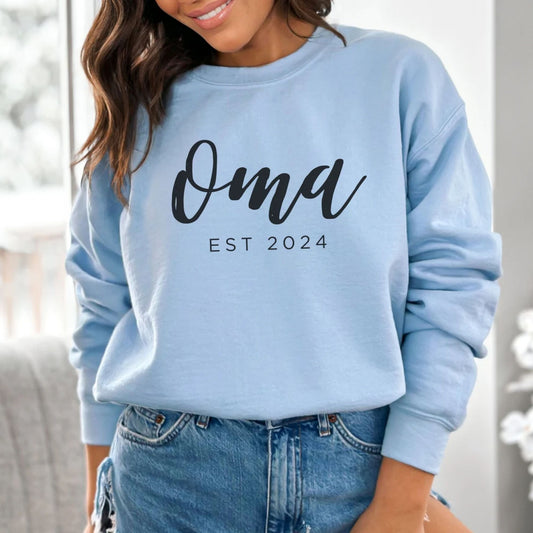 Personalisiertes "Oma Est " Sweatshirt, individuelles Oma-Sweatshirt - Geschenk für Oma