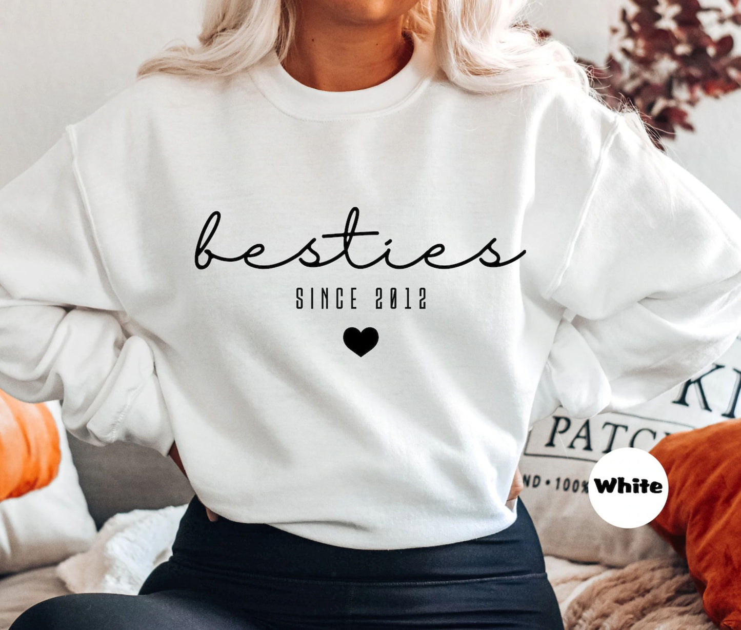 Personalisiertes Besties-Sweatshirt, Passende Outfits für beste Freundinnen