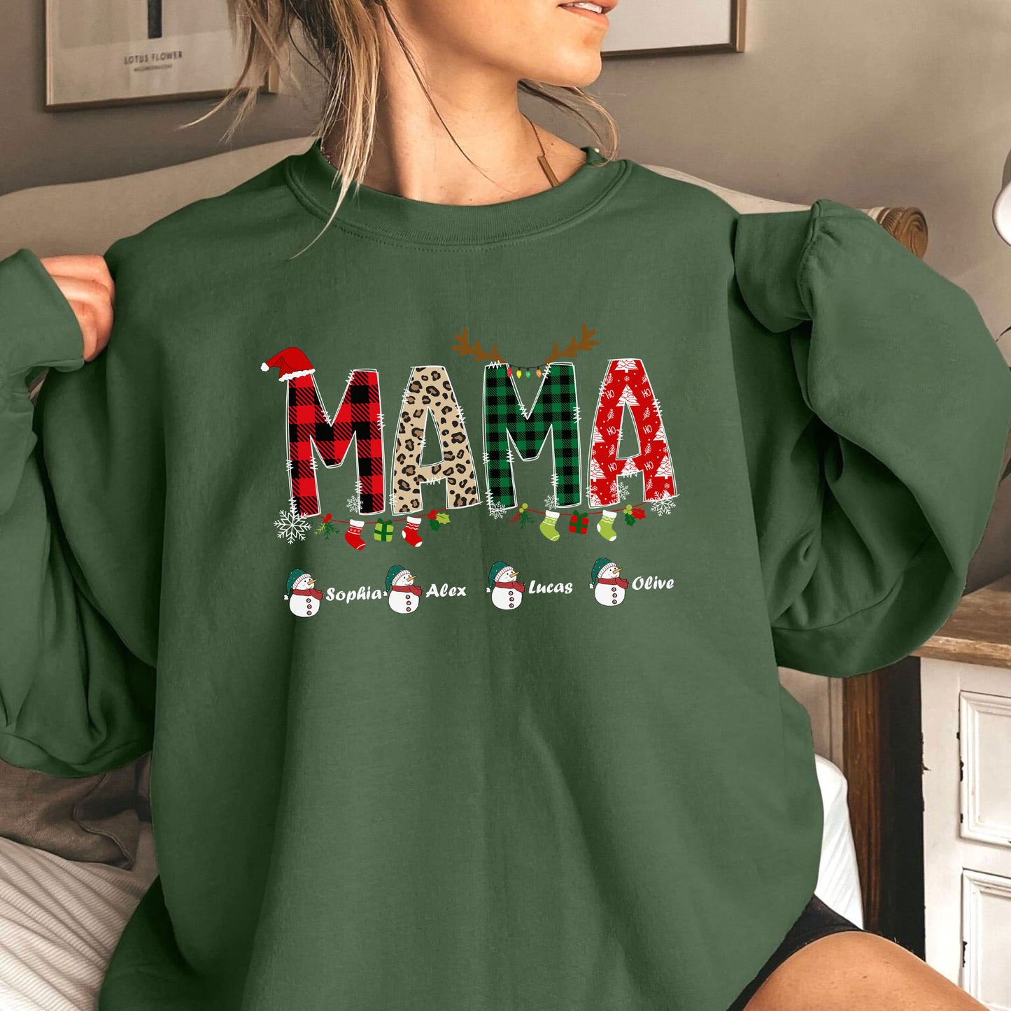 Personalisiertes Mama Sweatshirt mit Namen - Weihnachtsgeschenk für Mama