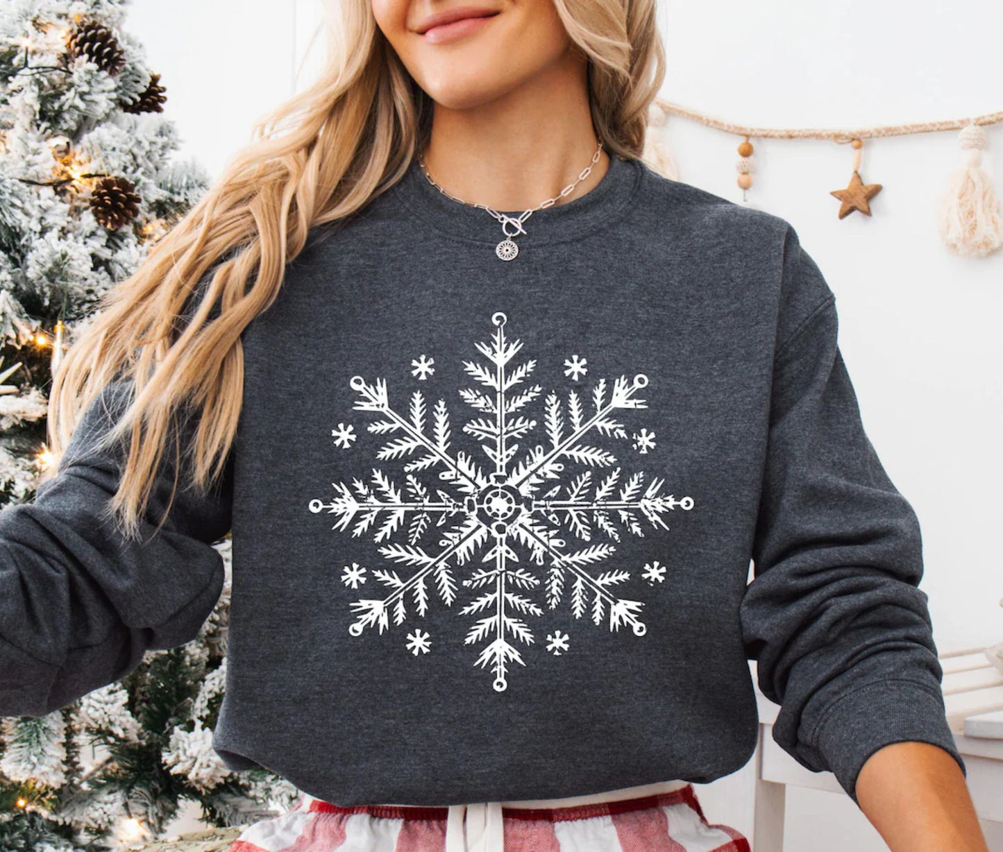 Schneeflocken Winter Weihnachtssweatshirt - Weihnachtsgeschenk