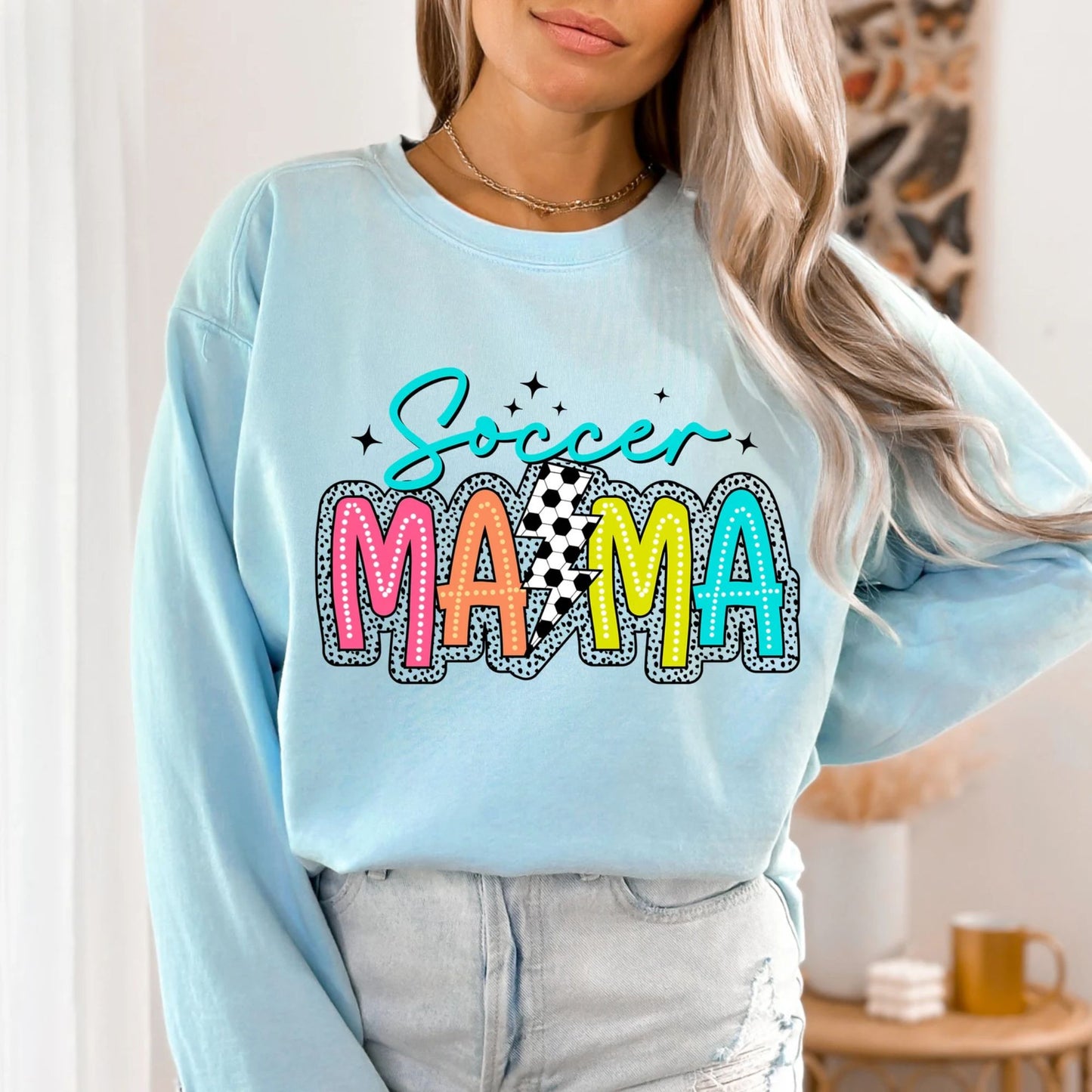 Fußball Mama - Glitzer Fußball Mama Shirt