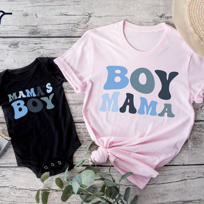 Boy Mama & Mama's Boy Matching Tees,  Mother’s Day Gift Shirts
